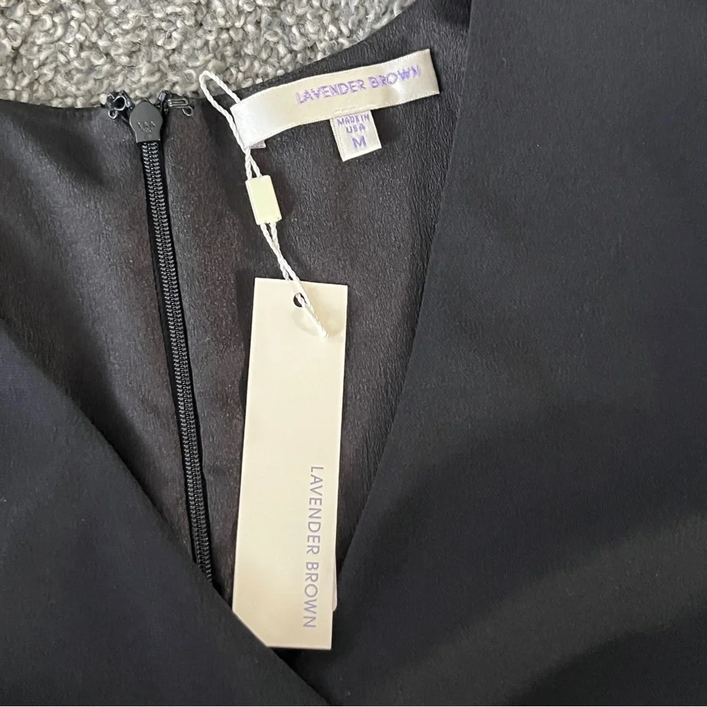 Lavender Brown Black Wrap Jumpsuit Size M - Picture 7 of 8